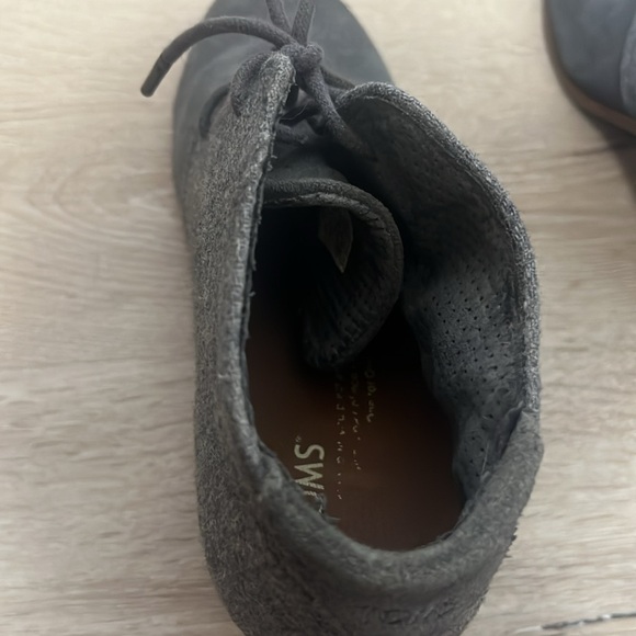 TOMS Lunata Gray Ankle Booties Sz 8 - Picture 6 of 8
